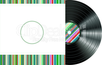 retro-styled vinyl with modern vector abstract cover