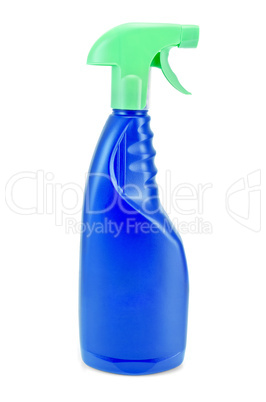 Bottle of blue with sprays