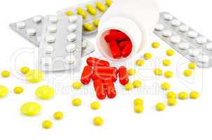 Capsule red with drugs