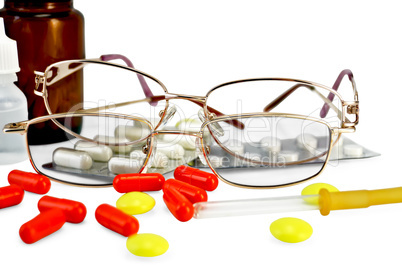 Eyeglasses with medications