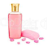 Shower gel and soap pink