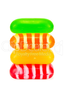 Soap in a stack of colorful