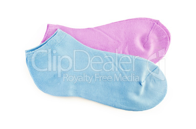 Socks womens blue and pink