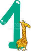 number one and giraffe