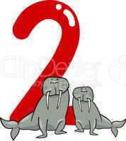 number two and 2 walruses