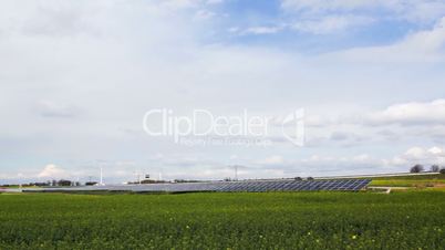 Solarenergy, Windenergy and a Rapeseed Field