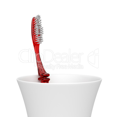 Red toothbrush