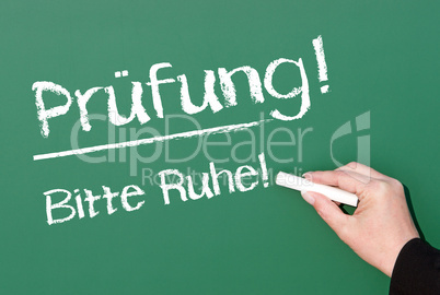 Prüfung ! Bitte Ruhe !