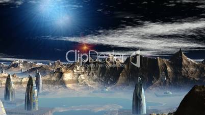 Fantastic (alien) city and UFO