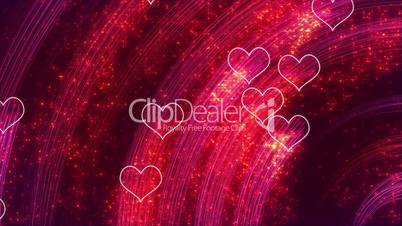 heart shapes loopable romantic background