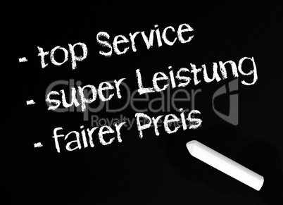 Service Leistung Preis