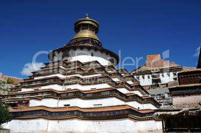 Grand pagoda at Gyangze lamasery,Tibet