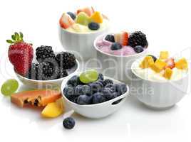 Yogurts With Fruits And Berries