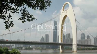 Liede Bridge and Guangzhou Skyline