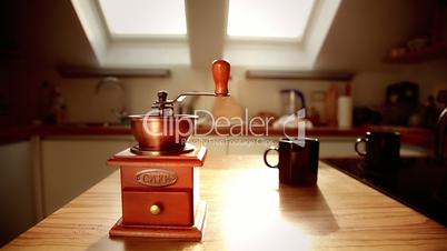 Coffee Grinder in a beautiful sunlight