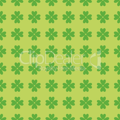 Seamless pattern with clover leaves