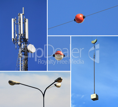 Collage of telecommunications electricity and building industrie