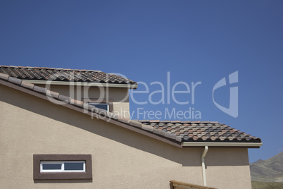 Suburban home roof shot