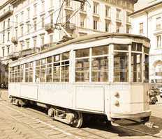 Vintage tram, Milan