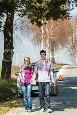 Out of gas couple need petrol car