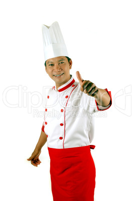 chef gives thumbs up sign