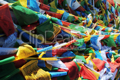 Prayer flags in Tibet