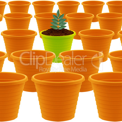 plastic garden pot