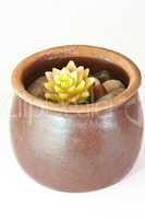 Tonschüssel mit Kerze, clay bowl with candle
