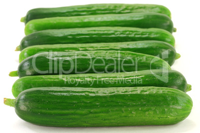 Group Baby Cucumbers.