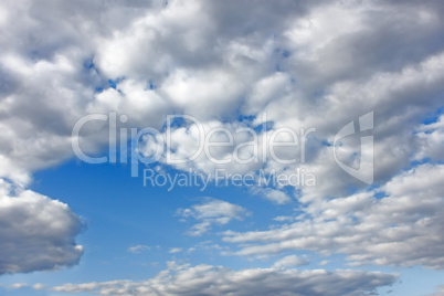 Cloudscape with white clouds