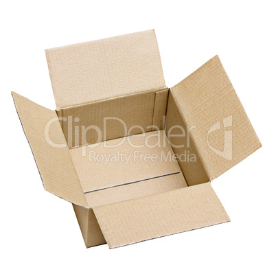 open cardboard box