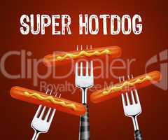 Hotdog on forks