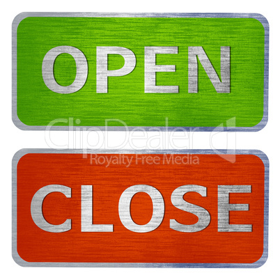 Open and close  signs