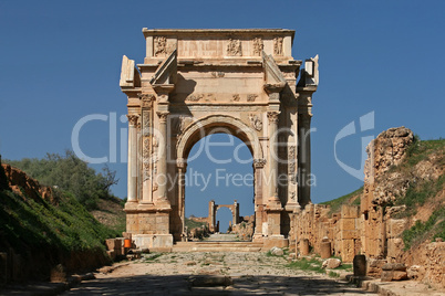 Leptis Magna, Triumpfbogen, Libyen