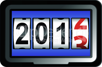 2013 New Year counter, vector.