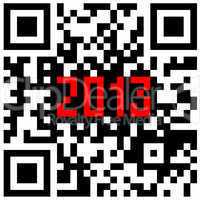 2013 New Year counter, QR code vector.