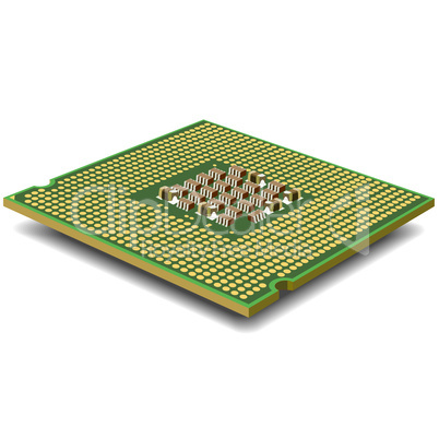 Computer micro processor. Vector.