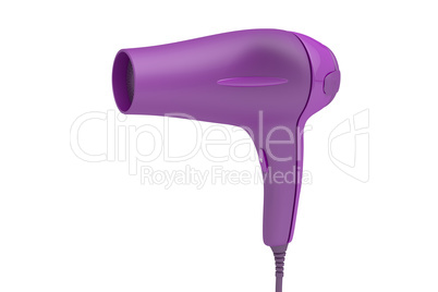 Purple hair dryer