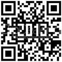 2013 New Year counter, QR code vector.