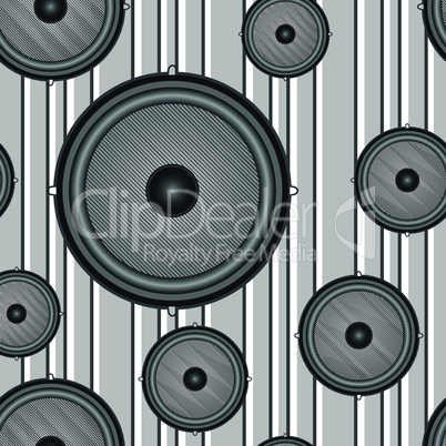 Speakers seamless background. Vector illustration.