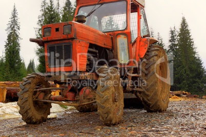 orange tractor