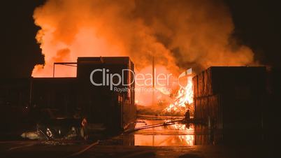 Large industrial fire