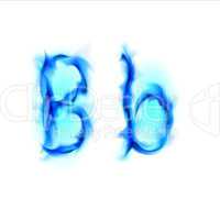 Fiery font. Letter B