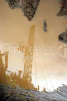 reflection of petroleum miner