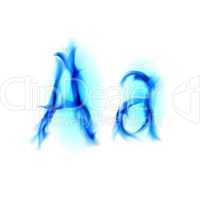 Fiery font. Letter A