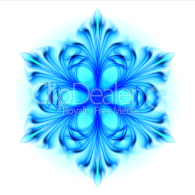 Abstract blue snowflake