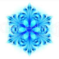 Abstract blue snowflake