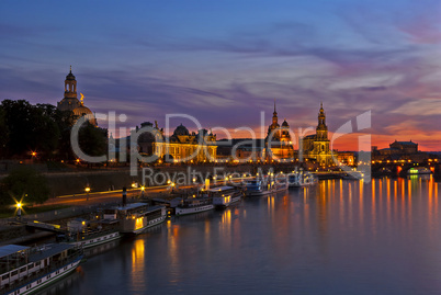 Dresden bei Sonnenuntergang