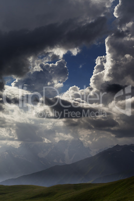 Mountains in clouds