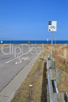 Biker lanes sign.